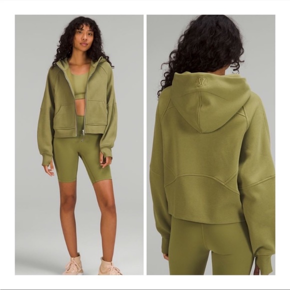 lululemon athletica Sweaters - Lululemon Scuba Oversized Full Zip Hoodie Sweatshirt in Bronze Green XS/S
